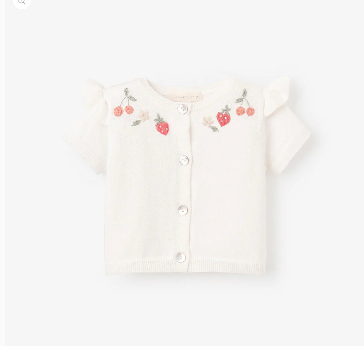 Strawberry Embroidered Cardigan