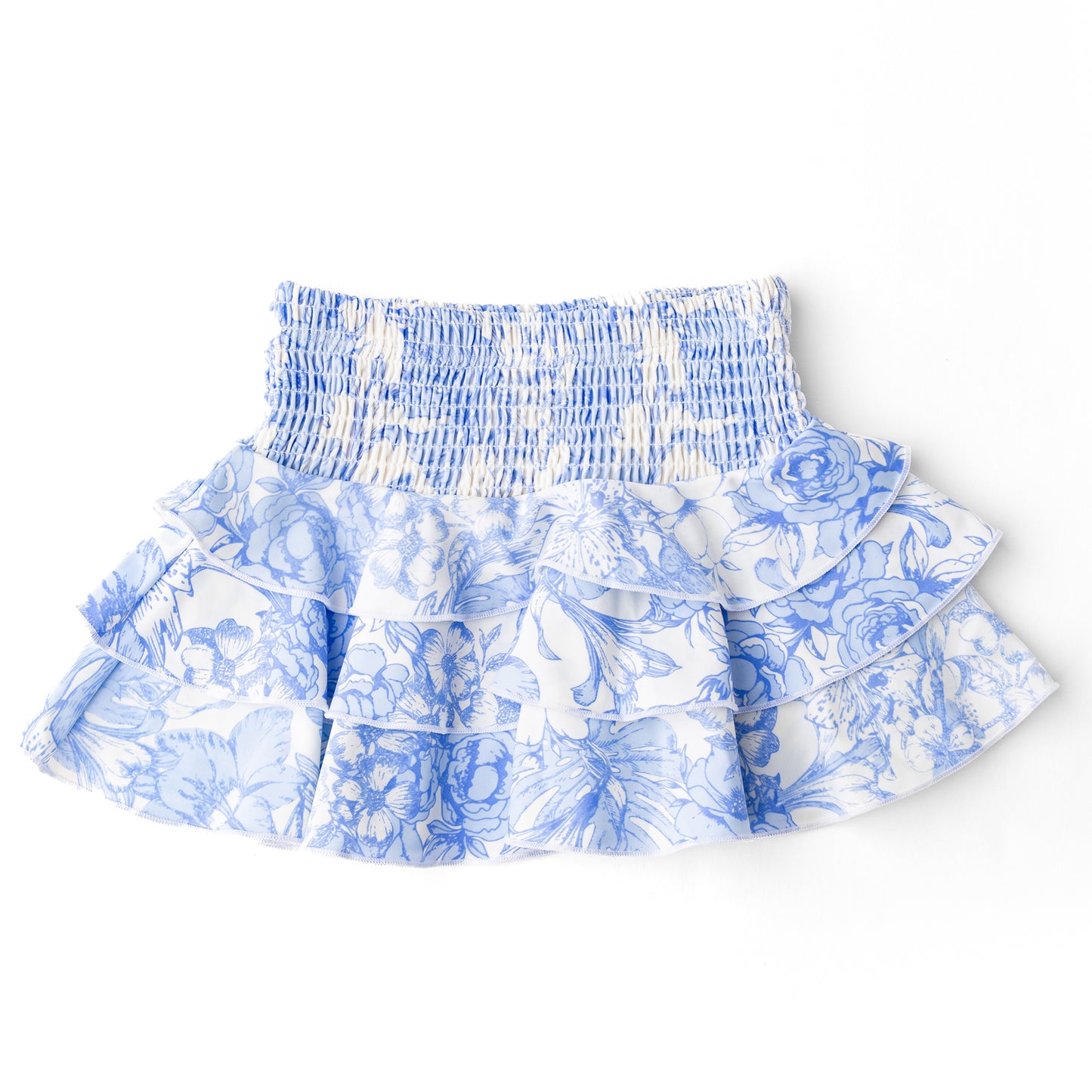 Tropical Blues Smocked Skirt