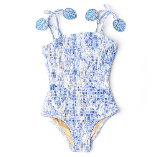 Tropical blues swimsuit